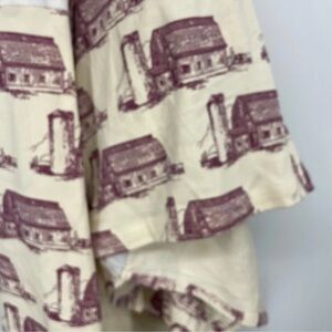 Kate Quinn Cream and Burgundy barn crib skirt